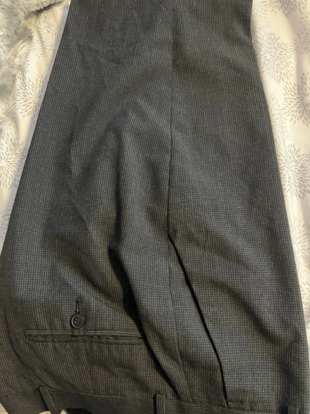 Men's Dress Pants in Dark Gray, Navy & Brown